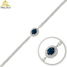 Gümüş Zirkon Taşlı Bilezik / Bileklik